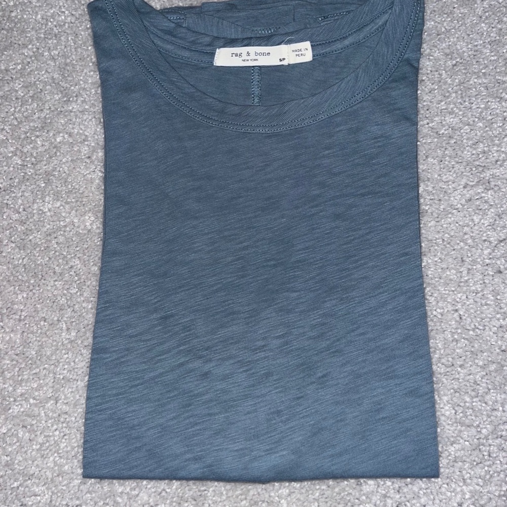 Rag & Bone The Slub Short Sleeve Tee SIZE SMALL, BLUE